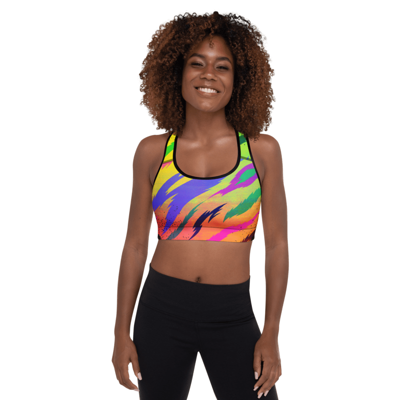 Pastel Animal | Padded Sports Bra / Crop Top