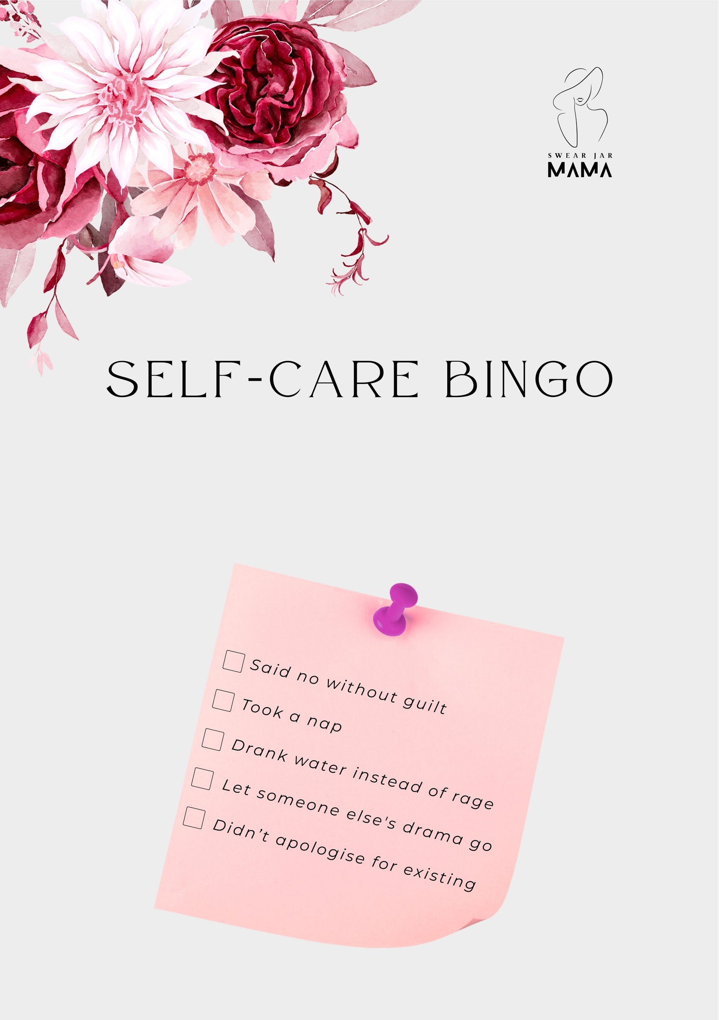 Lined Journal PDF – No Filter Series by Swear Jar Mama | Sassy Printable Notebook