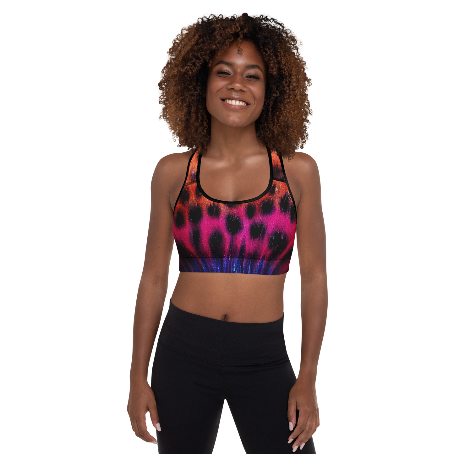 Pink Animal | Padded Sports Bra / Crop Top
