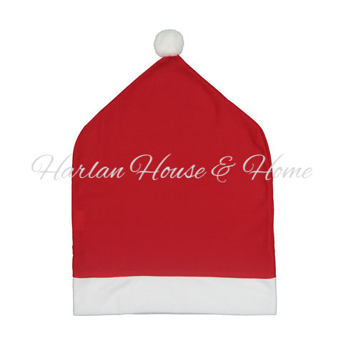 Christmas house santa hat best sale chair covers