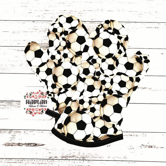 Custom soccer ball oven mitts