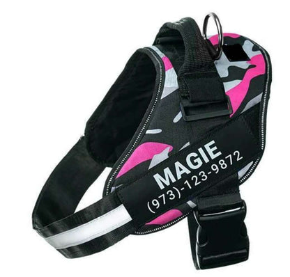 Personalised Custom Reflective Breathable Dog Harness NO PULL Adjustable Pet Harness For Small Large Dog Harness Vest With Patch