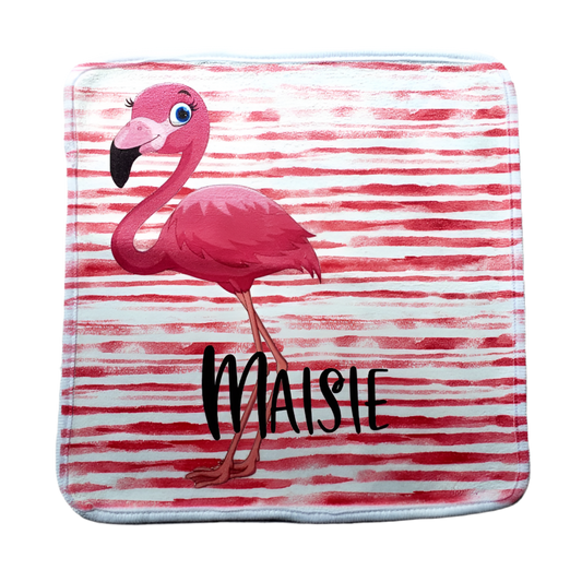 Personalised Face Washer - Flamingo