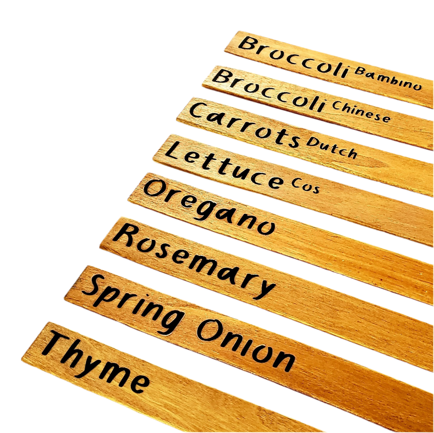 Personalised Plant Markers - Herb, Vegetables, Plants (stained)