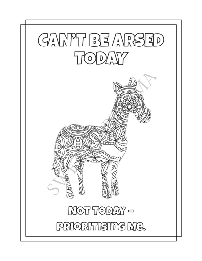 Rude swearing design from Sht’s Fcked colouring book – Printable adult PDF for stress relief and fun