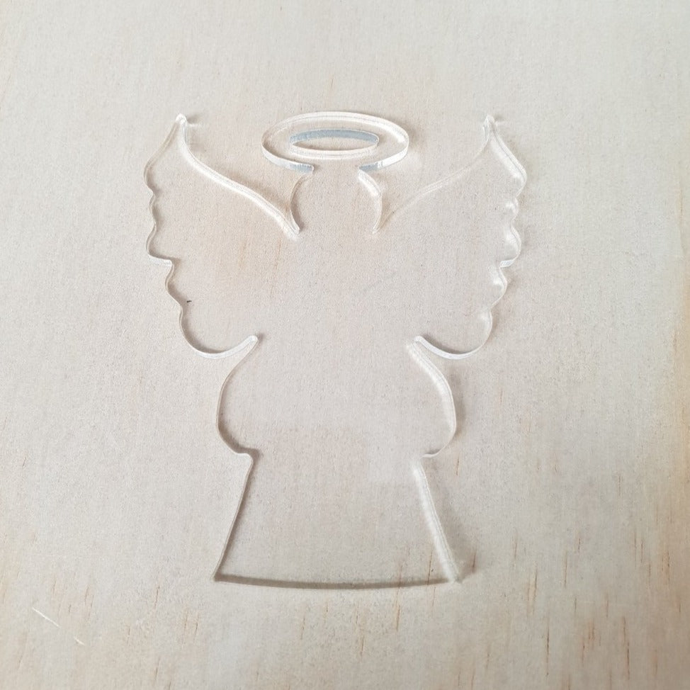 Personalised acrylic angel ornament