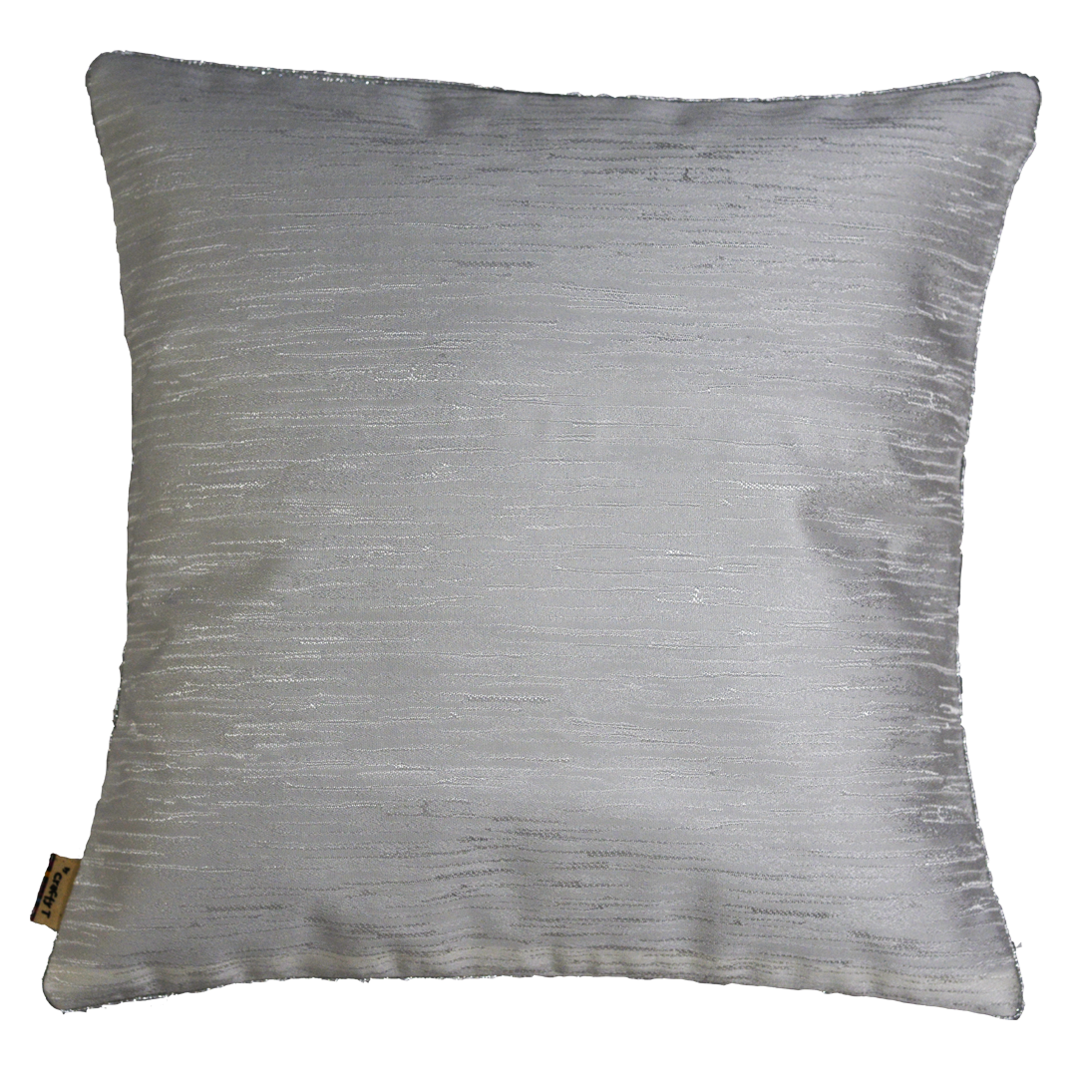 Textured white cushion cover with sparkly silver piping - Harlan House & Home