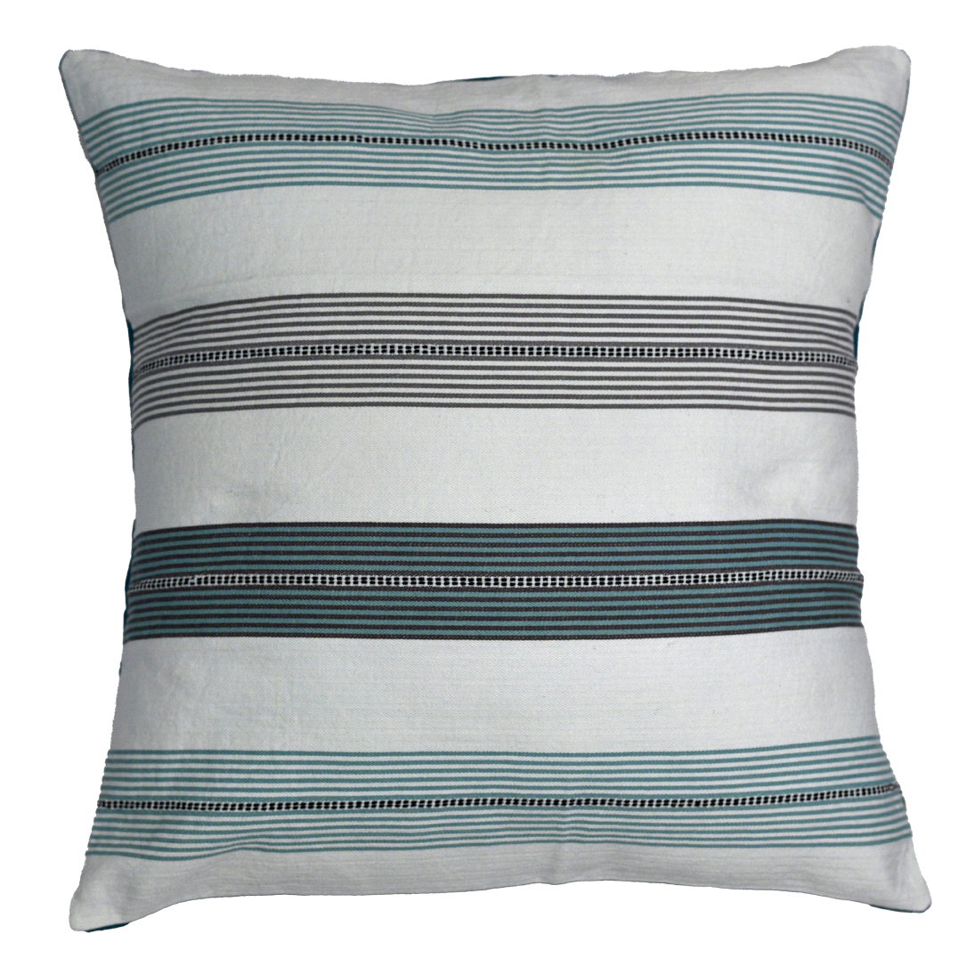 Wide Teal Stripe Beach / Hamptons Cushion Cover - Harlan House & Home