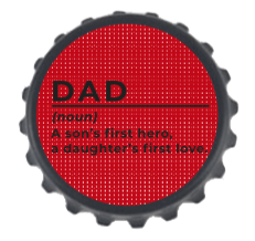 Bottle Opener Fridge Magnet - Dad noun