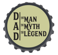 Bottle Opener Fridge Magnet - Dad the man the myth the legend (green)