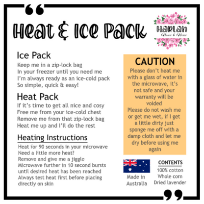 Lavender Heat & Ice Pack (Happy Cats Red)