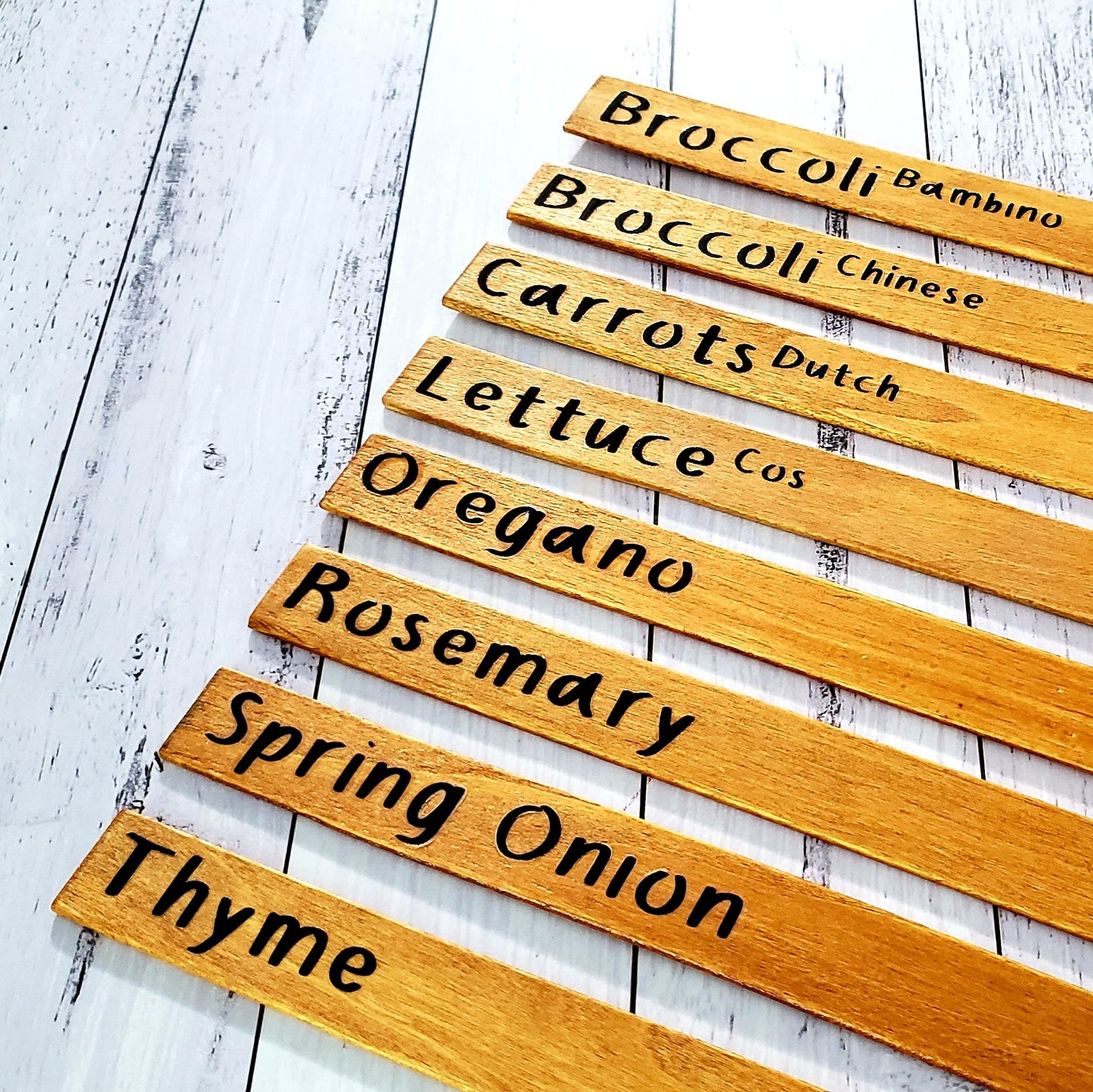 Personalised Plant Markers - Herb, Vegetables, Plants (white)