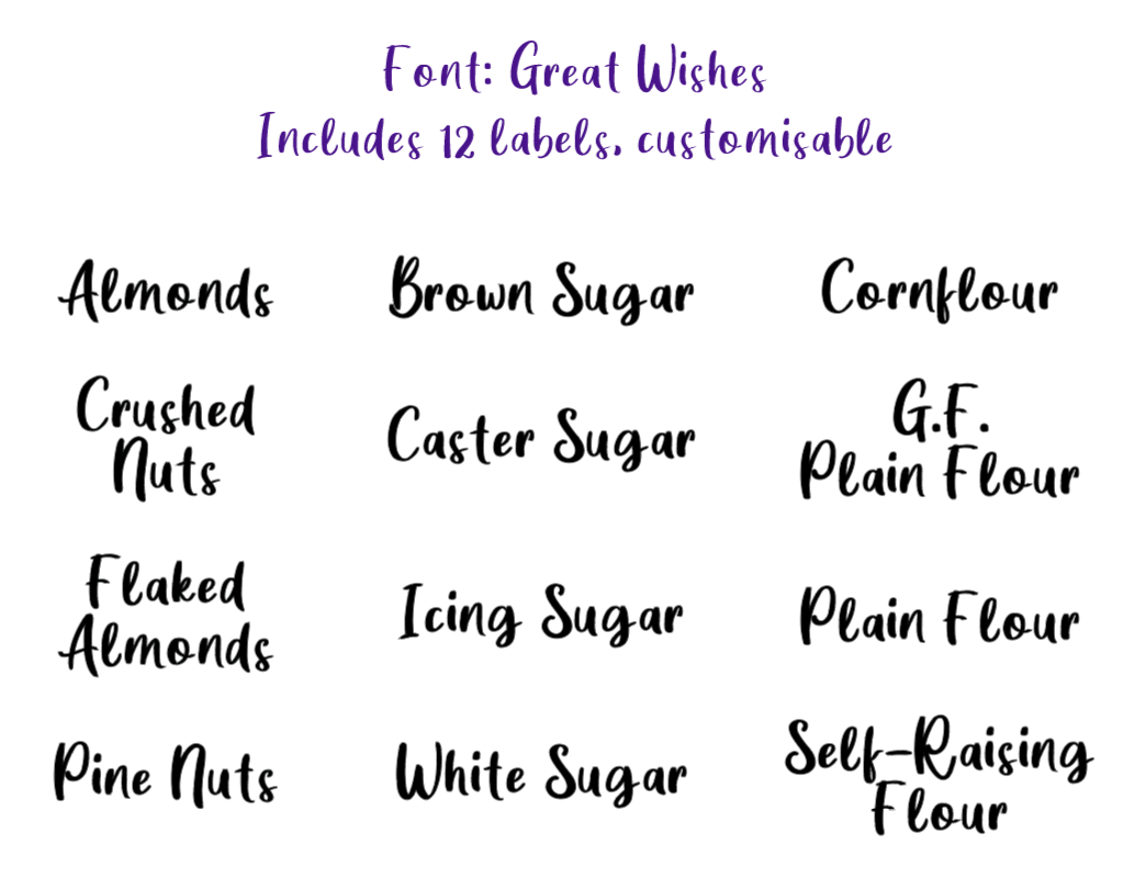 Pantry labels (set of 12) - Harlan House & Home