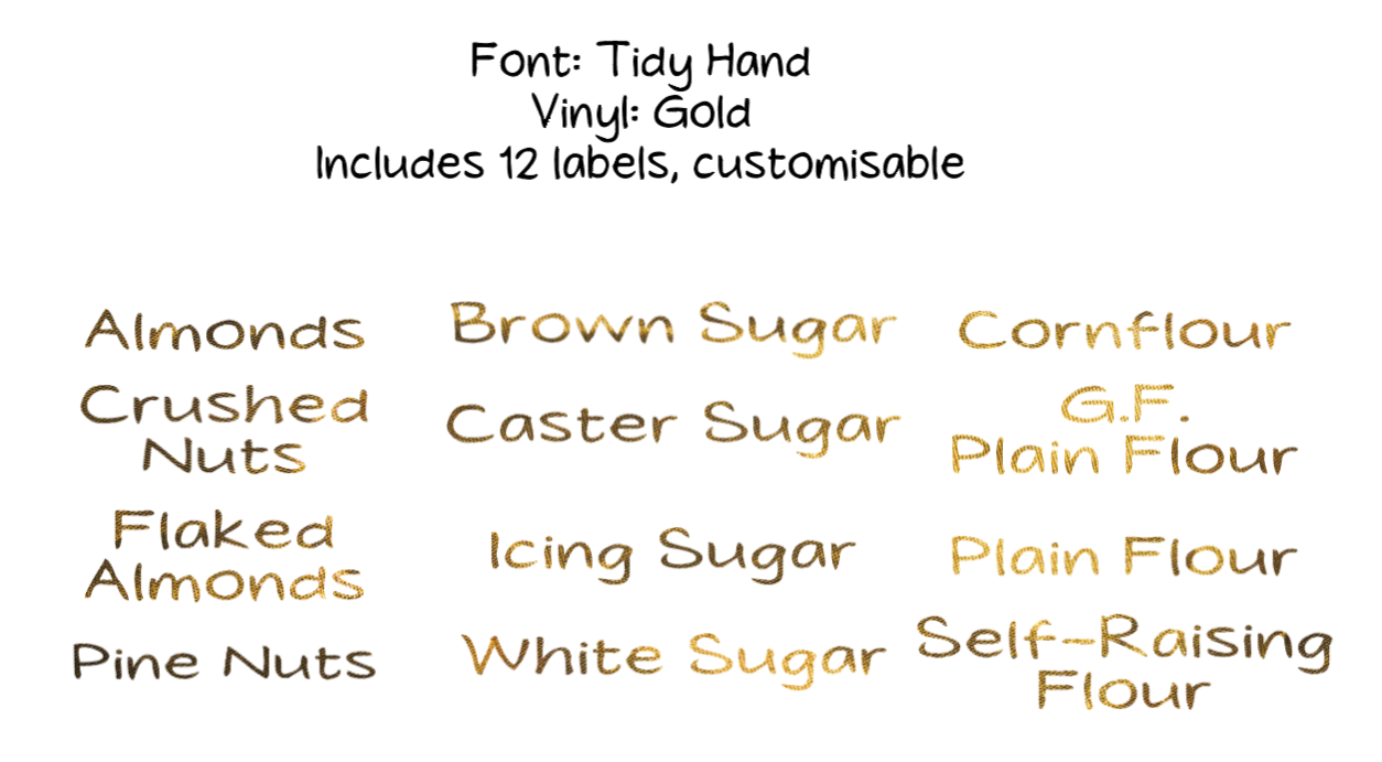 Pantry labels (set of 12) - Harlan House & Home