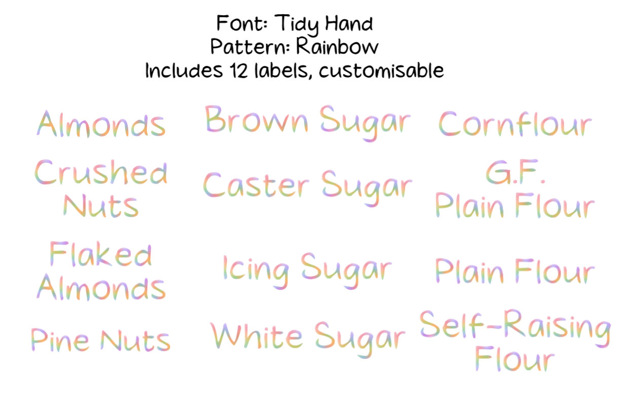 Pantry labels (set of 12) - Harlan House & Home