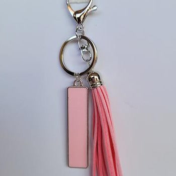 Personalised tassel key ring (Pink)