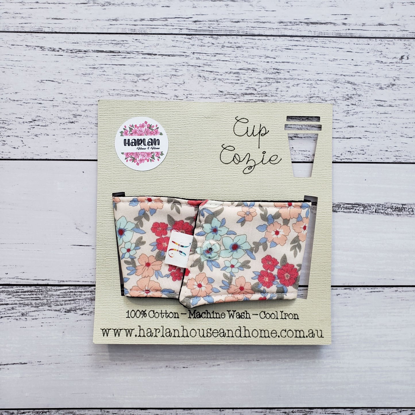 Cup Cozie: Country Garden & Black Grey Spot - Harlan House & Home