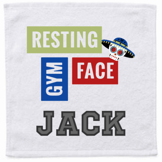 Personalised Face Washer - Resting Gym Face