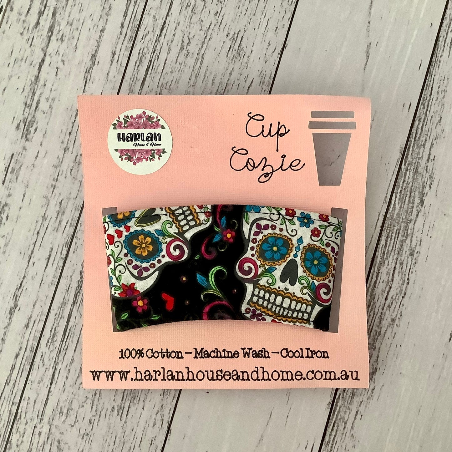 Candy Skulls Cup Cozy